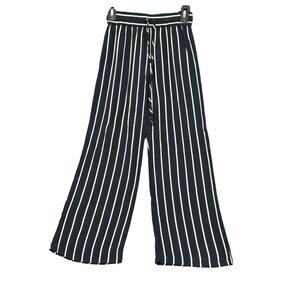Reformation Pants Women Small Navy Stripe High Rise Preppy Nautical Travel Beach